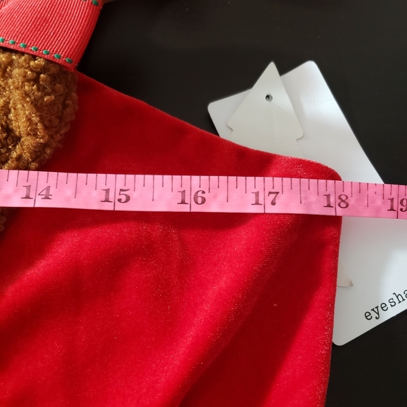 Eyeshadow Red Christmas Reindeer Velour  Sz L - Picture 7 of 9